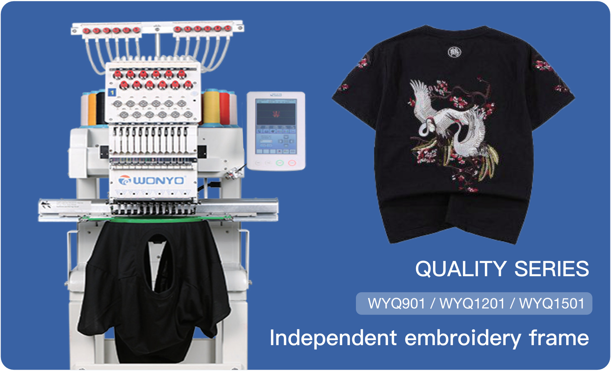 Wonyo single head embroidery machine 360*200, 15 needles [WYQ901]
